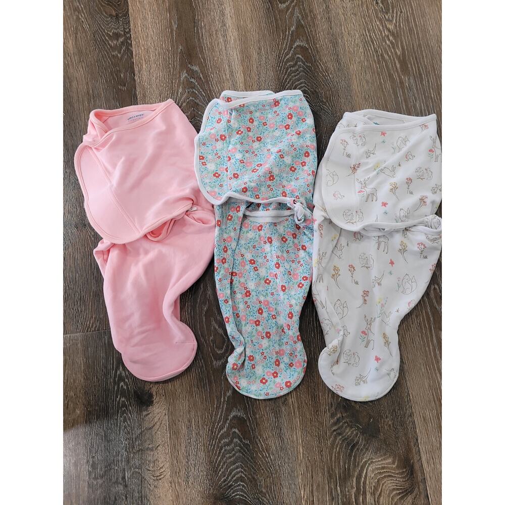 Aden + Anais Baby Swaddlers - 0-3 Months - Set of 3 Pink,‎ Flowers, Deer #8